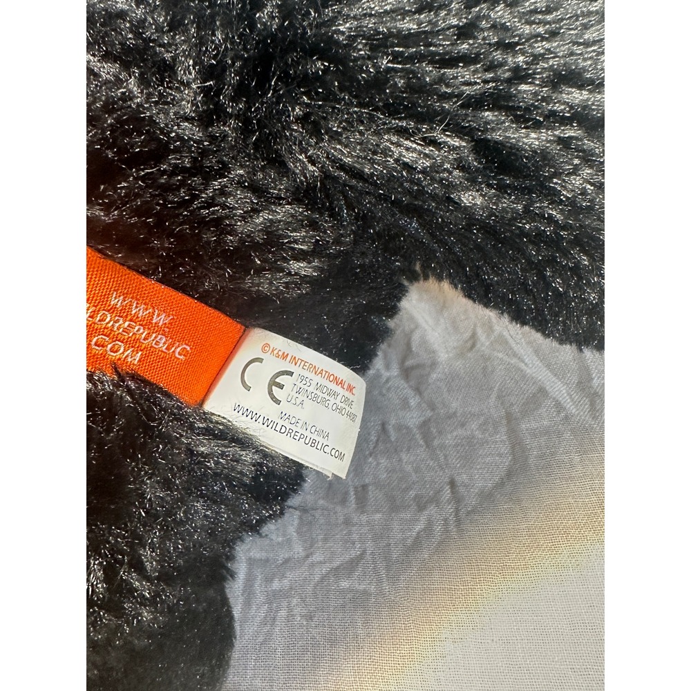 Wild Republic Black Wolf Fox Plush Stuffed Animal Realistic Shaggy Dog 12 Inch - Picture 12 of 15